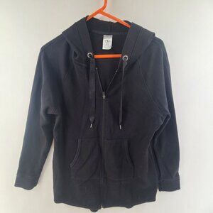 Athletic Works Women's Hooded Sweatshirt Full Zip Black Size M Athletic Workout